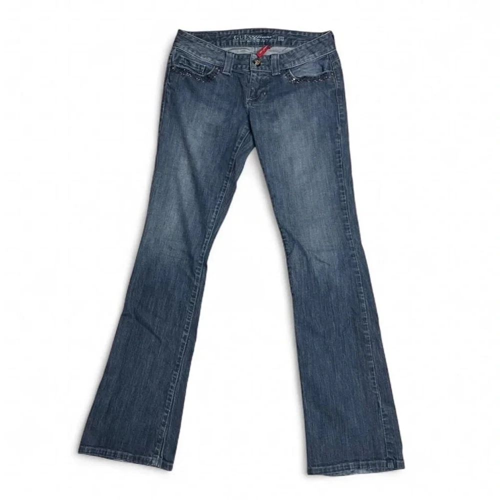 Guess Rose Rhinestone Low Rise Jeans - Picture 3 of 8